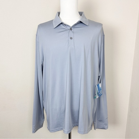 Coolibar Mens David Ledbetter Long Sleeve Golf Polo | XXL - Picture 1 of 14